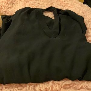 Black chiffon blouse